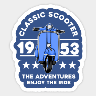 CLASSIC SCOOTER ADVENTURES Sticker
